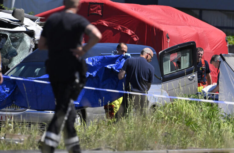Train and school minibus collide in Belgium, killing four