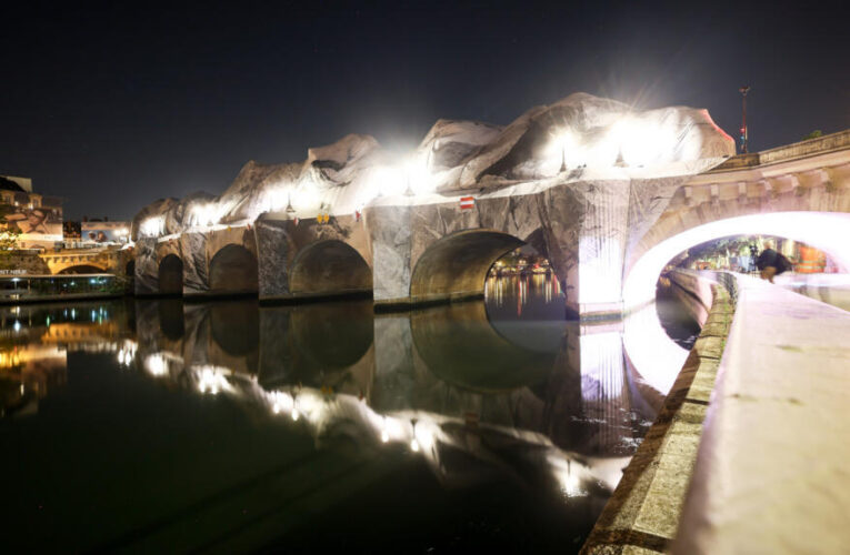 ‘French Banksy’ JR starts wrapping Paris’s Pont Neuf bridge in inflatable ‘cave’