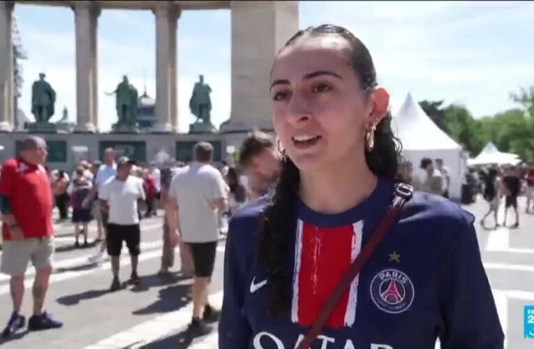 PSG and Arsenal supporters arrive in Budapest for Champions League final