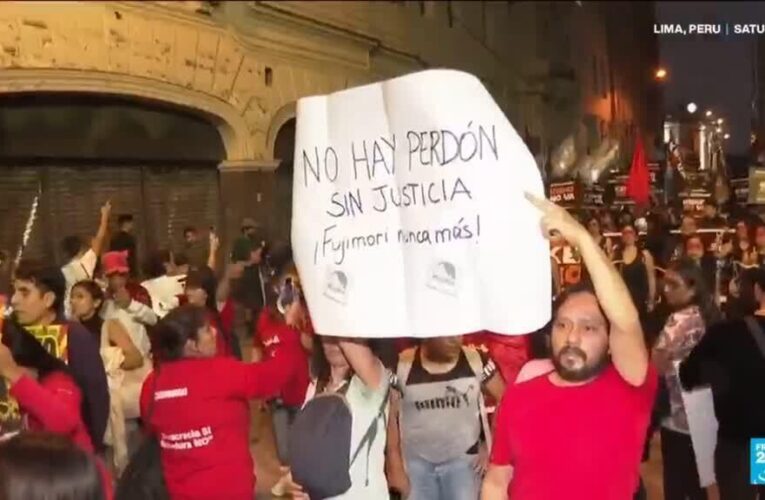 “Fujimori never again!” Protesters fill streets of Lima ahead of Peru presidential elections