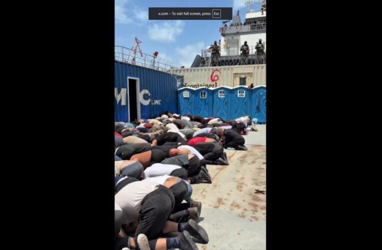 Far-right Israeli minister sparks outcry with video of bound and kneeling Gaza flotilla activists