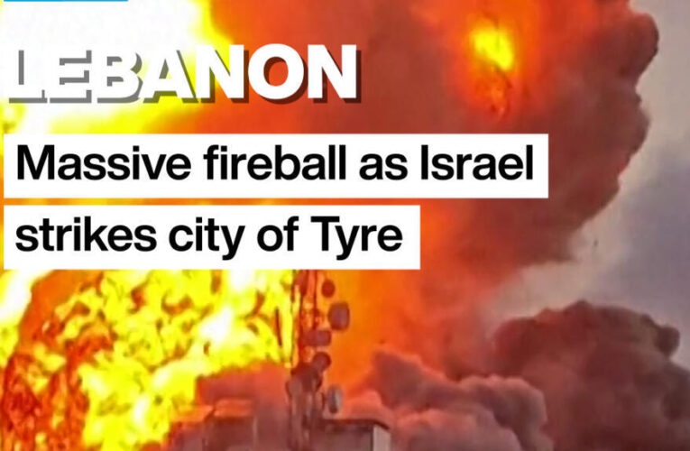 Lebanon: Massive fireball as Israel strikes city of Tyre