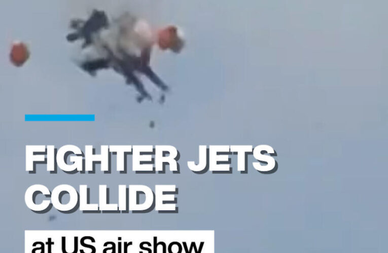 Fighter jets collide at US air show