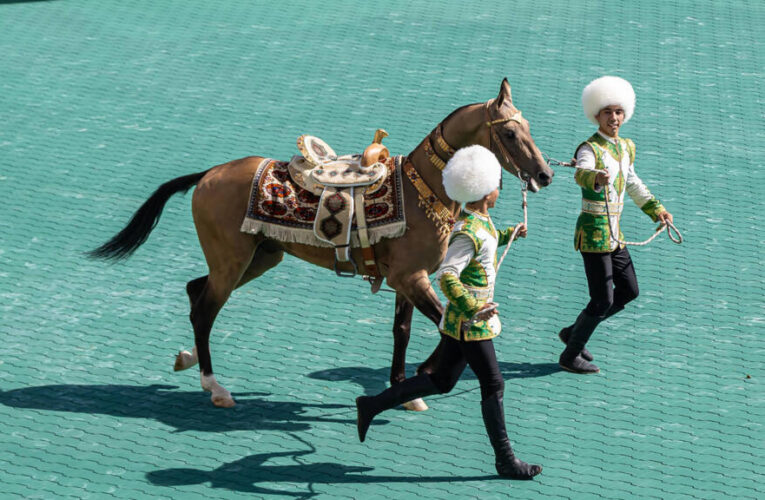 Turkmenistan’s ‘heavenly’ Akhal-Teke horses celebrated in annual beauty pageants