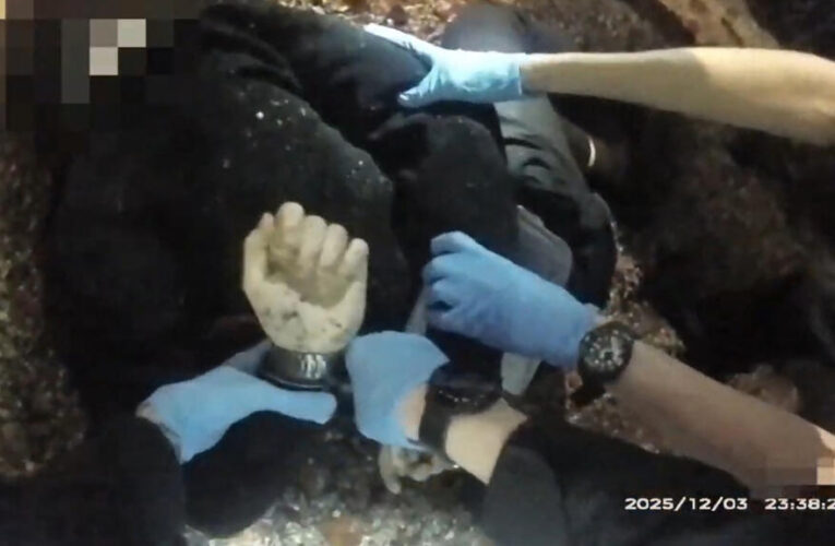 ‘I can’t breathe’: protesters clash with police over handcuffed dying student