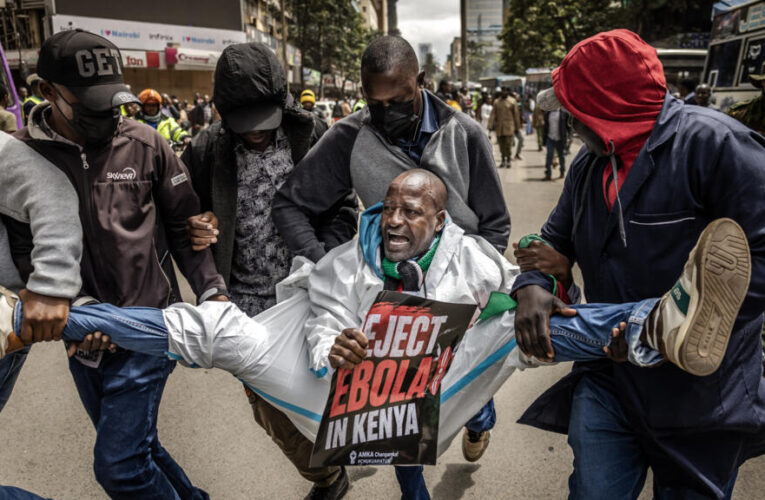 ‘Americans can take their Ebola back’: Kenyans protest plan for US quarantine centre