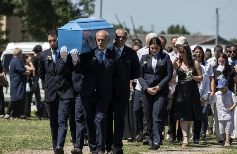 Hundreds gather for funeral of French schoolgirl whose killing sparked national outrage