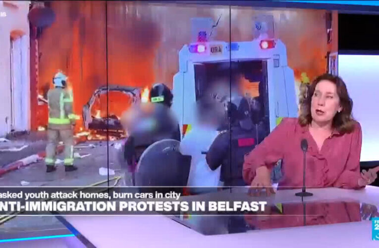 Anti-immigration protesters torch buildings and vehicles, block roads over Belfast stabbing