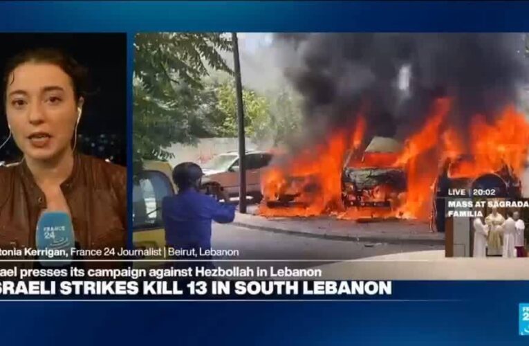 Israeli airstrikes kill 13 in south Lebanon, Lebanese sources say