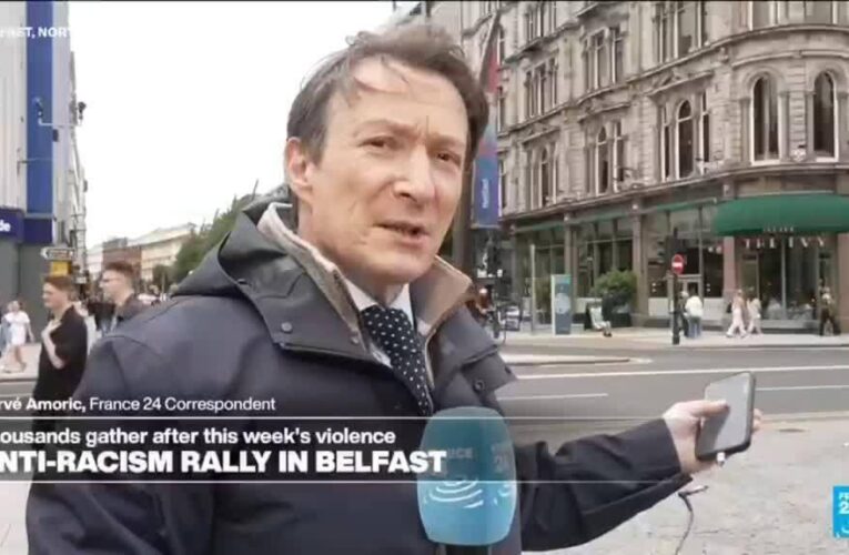 Thousands turn out for anti-racism rally after Belfast unrest