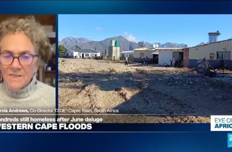 Hundreds still homeless one month on from South Africa’s Western Cape floods