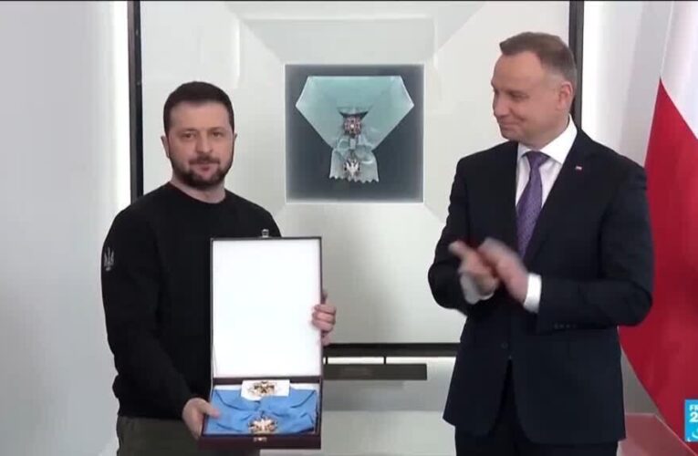 Poland strips Zelensky of top state honour over WWII dispute
