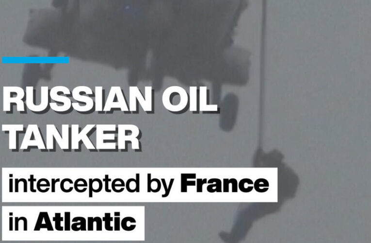 Russian oil tanker intercepted by France and allies in Atlantic