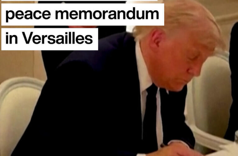 Iran-US: Donald Trump signs peace memorandum in Versailles