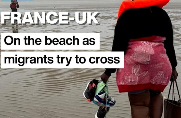 FRANCE-UK: On the beach as migrants try to cross the Channel