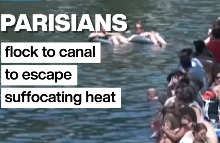 #Parisians flock to #canal to escape suffocating #heat