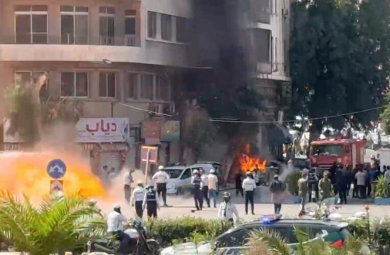 Explosions heard near Macron’s Damascus hotel amid high-risk, landmark visit