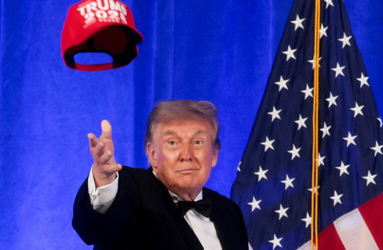 Trump lashes out at ‘fake news’ and jokes about 2028 presidential run in press gala do-over
