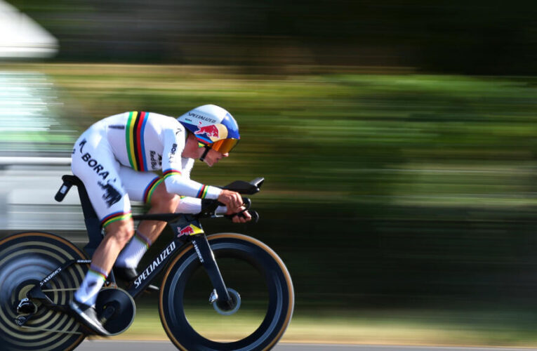 Evenepoel beats Pogacar by seconds in stage 16 of Tour de France