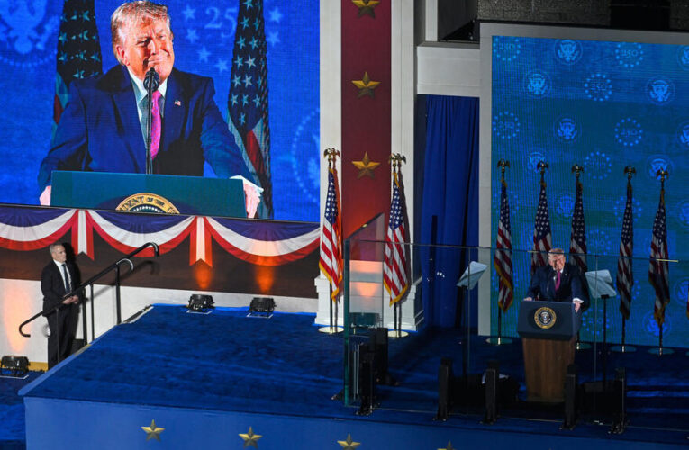 Trump hails American exceptionalism before railing at communism in US 250th celebration