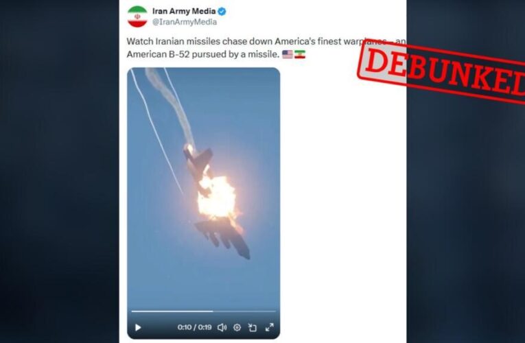 No, this video does not show Iran downing a US B-52 bomber