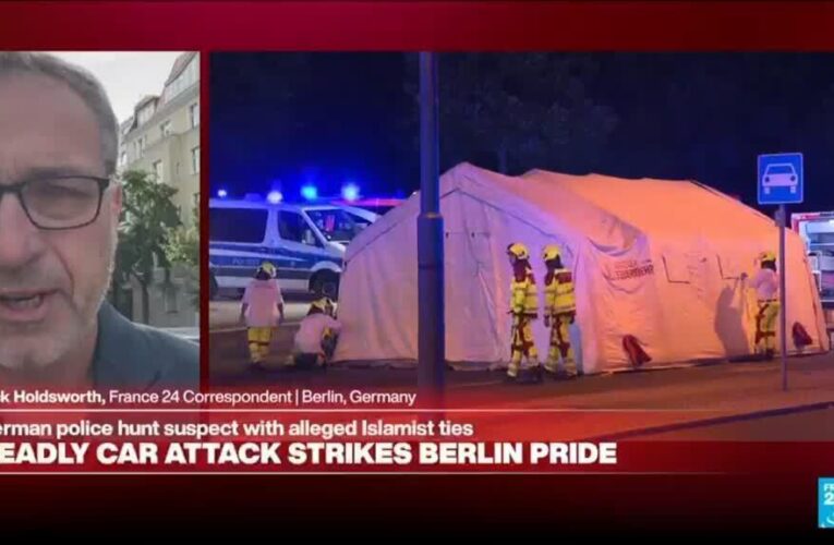 ‘He may be armed and dangerous’: Manhunt continues after man drives vehicle into Berlin Pride event