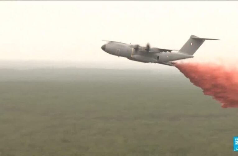 French firefighters battle blazes with military cargo planes