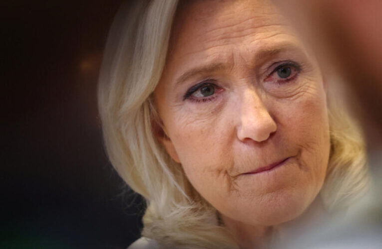 What has French far-right leader Marine Le Pen been found guilty of and sentenced to?
