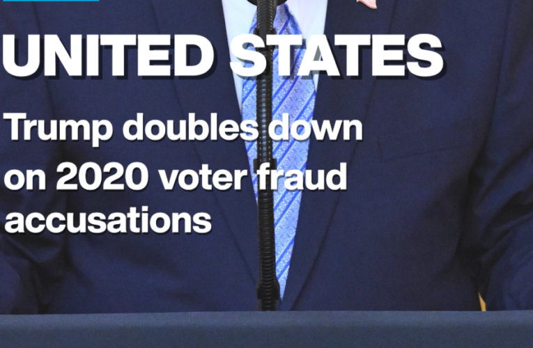Trump doubles down on 2020 US voter fraud claims