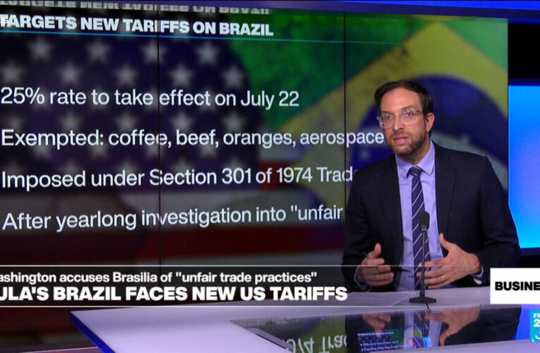 US imposes a 25 percent tariff on some Brazilian imports, citing unfair trade practices