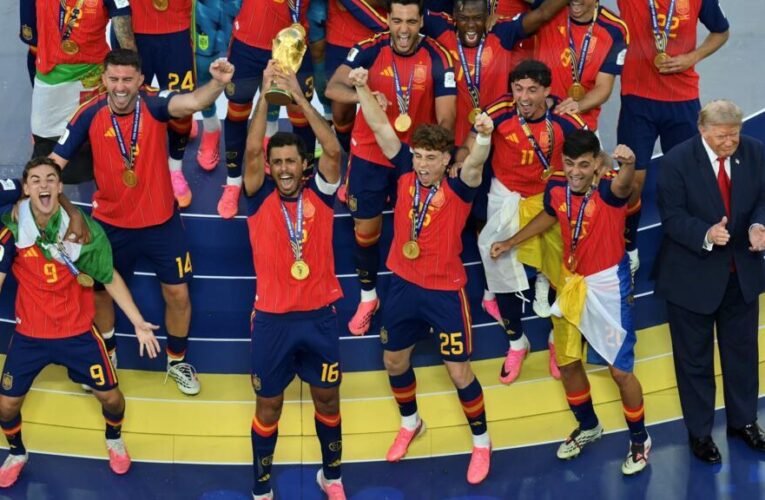 Trump says World Cup made US a ‘soccer country’ as he presents trophy to Spain