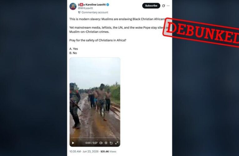 No, this video doesn’t show Muslims enslaving Christian Africans