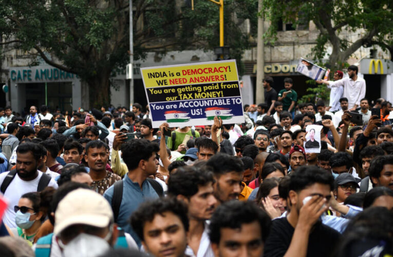 Indian police baton-charge ‘Cockroach Party’ protesters marching to parliament