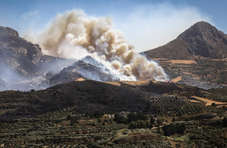 The week in pictures: European wildfires, a woolly mammoth and a migrant influx at Spain’s Ceuta