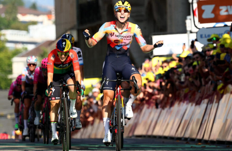 Wiebes wins Tour de France Femmes opener to win first yellow jersey